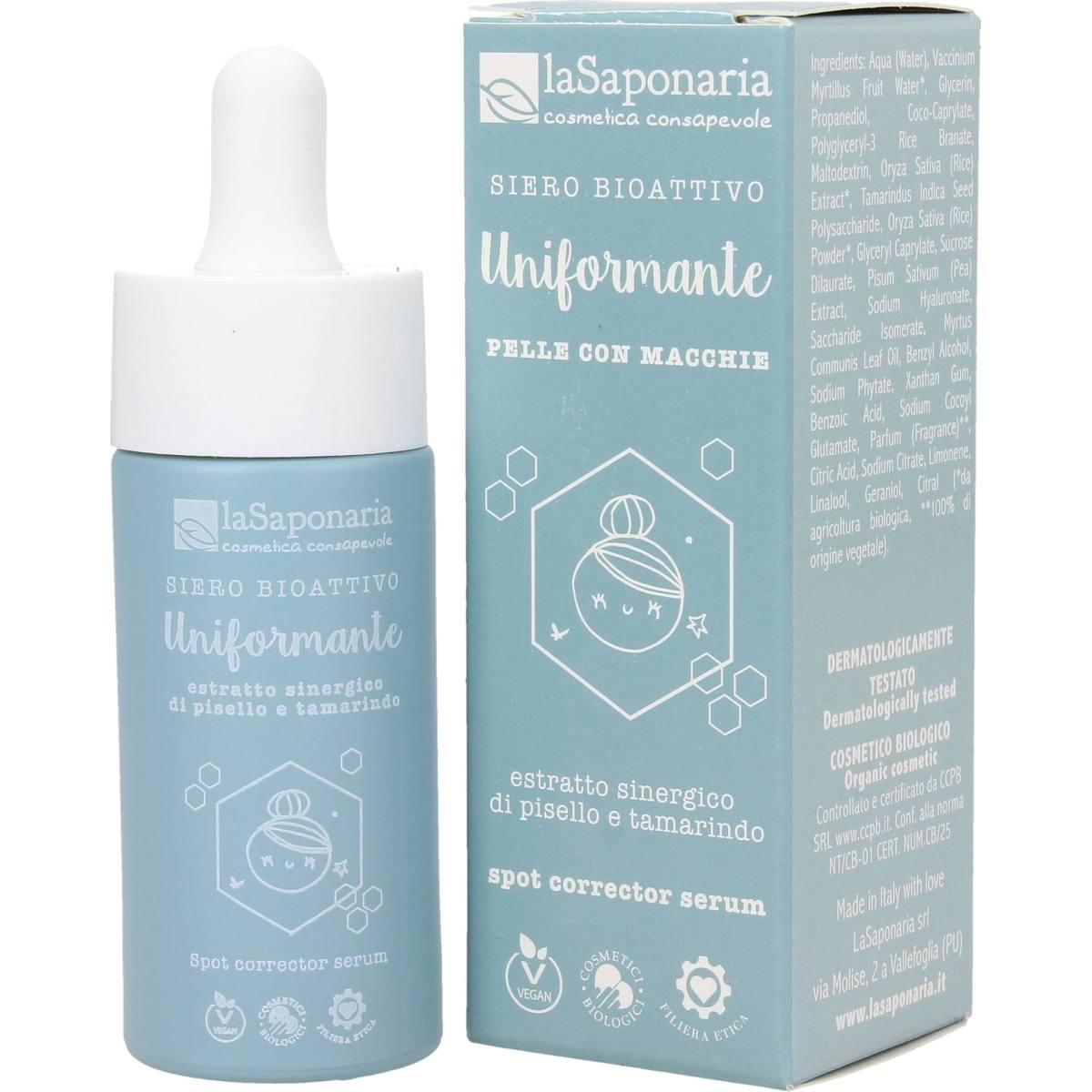 La Saponaria Siero viso bio attivo uniformante 15ml