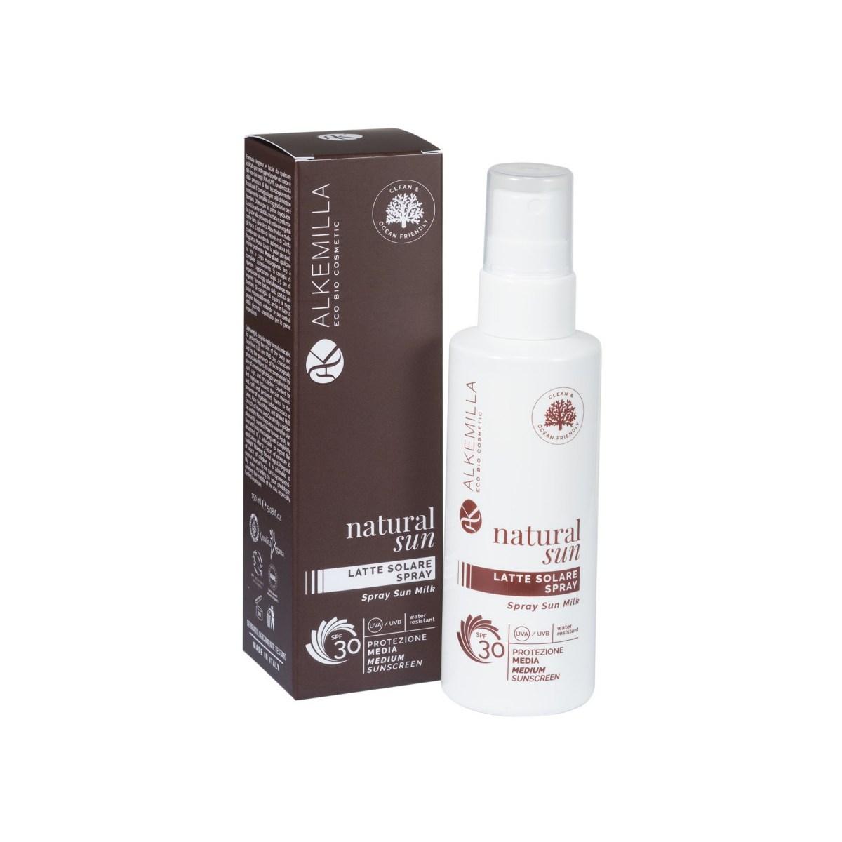 Alkemilla Latte Solare Spray Media Protezione SPF 30 150ml
