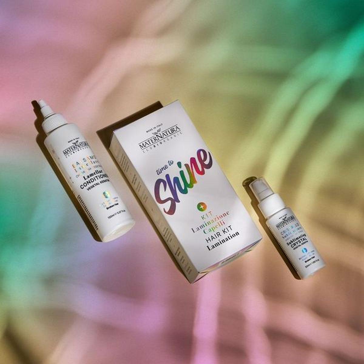 Maternatura Kit Laminazione capelli per capelli sfibrati con cheratina vegetale