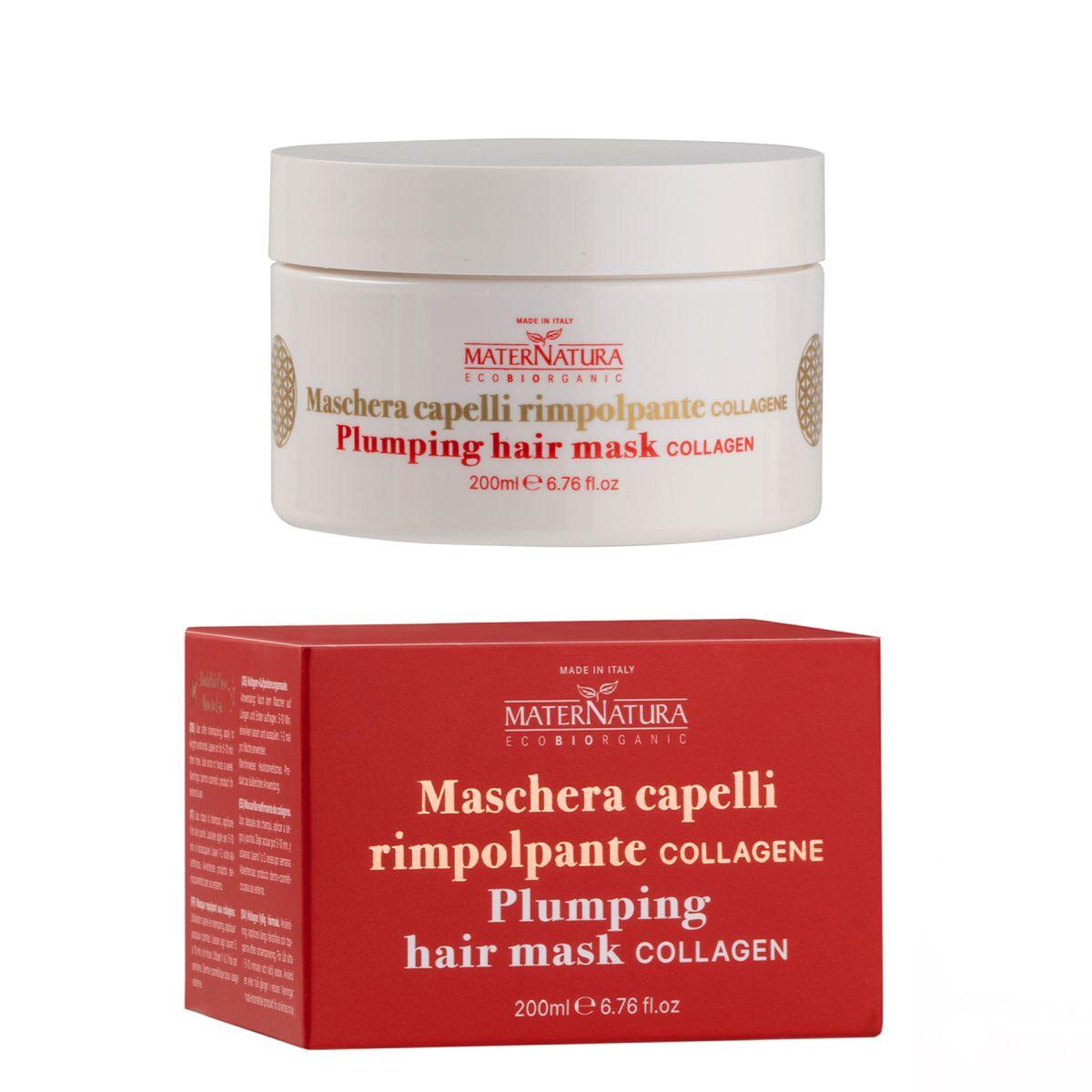 Maternatura Maschera capelli rimpolpante antiage al collagene 200ml