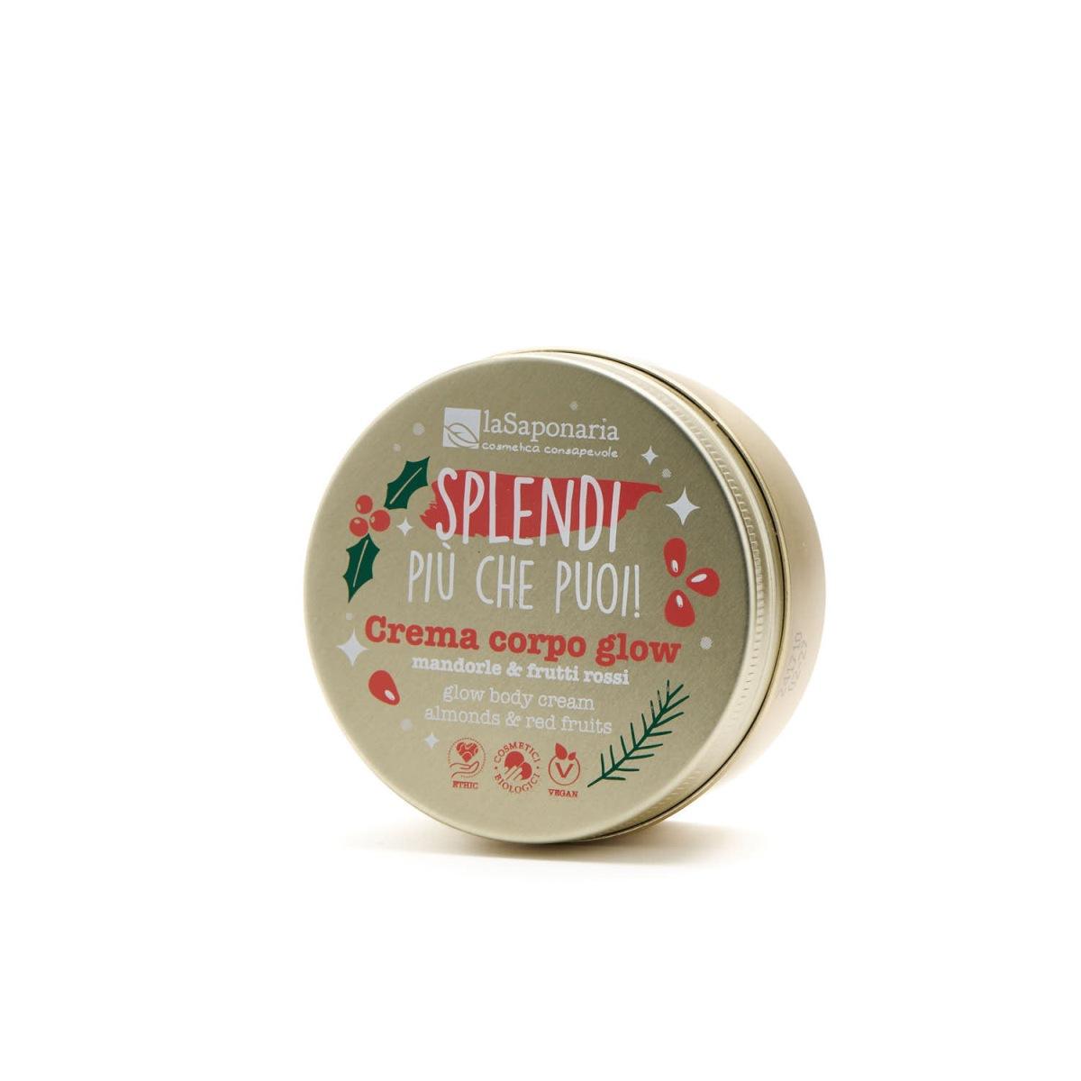 La Saponaria Crema corpo Glow - Mandorle & Frutti Rossi 75ML