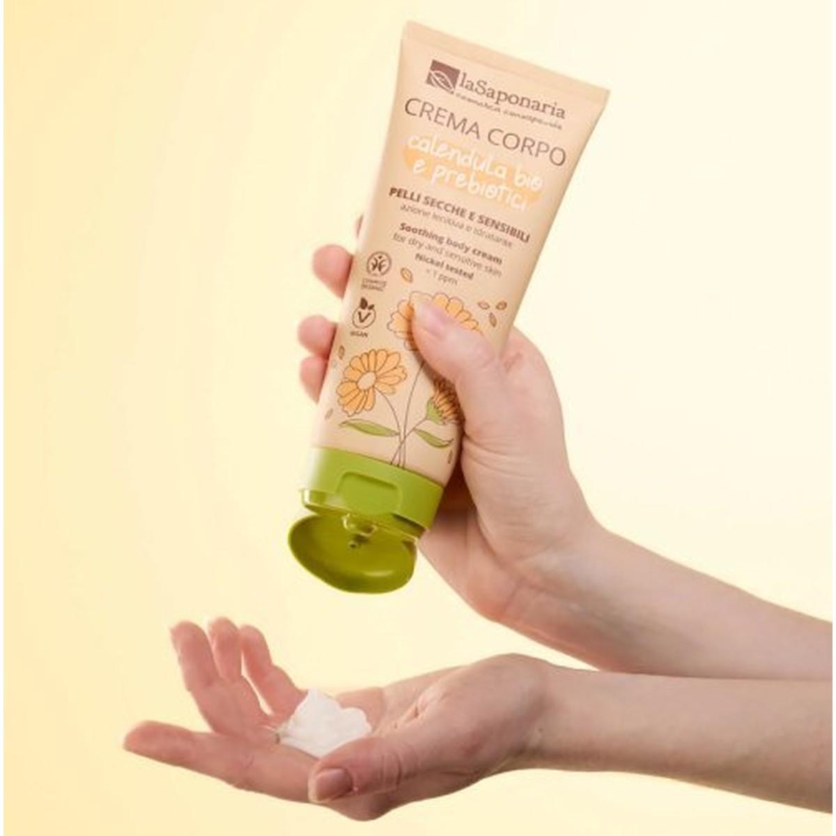 La Saponaria - Crema Corpo Pelli secche e sensibili  Calendula Bio e Prebiotici 200ml