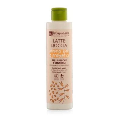 La Saponaria Latte doccia per pelli secche e sensibili - Avena Bio e Prebiotici 200ml