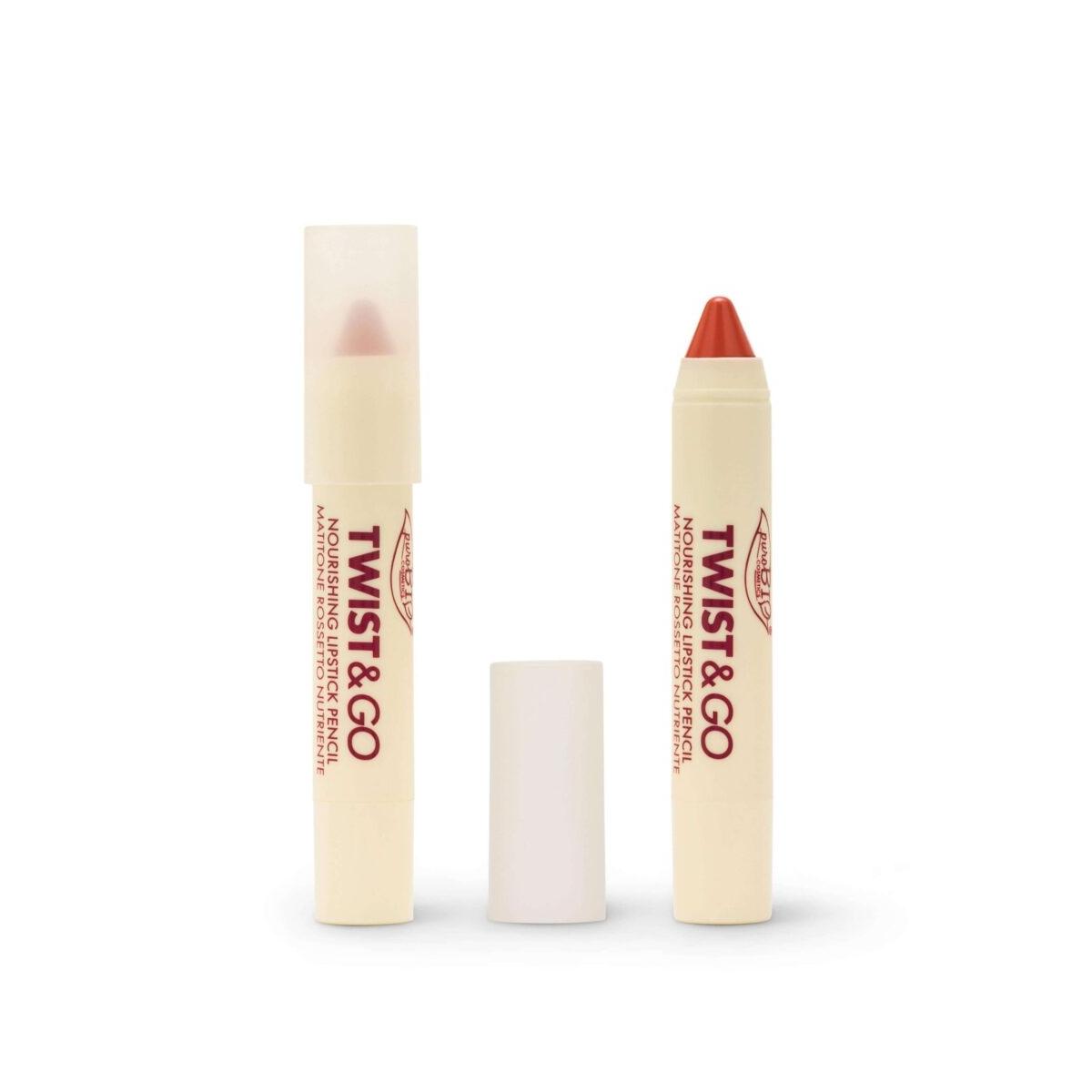 PuroBIO Twist & Go  Matitone Rossetto Nutriente 502 Peach Nude