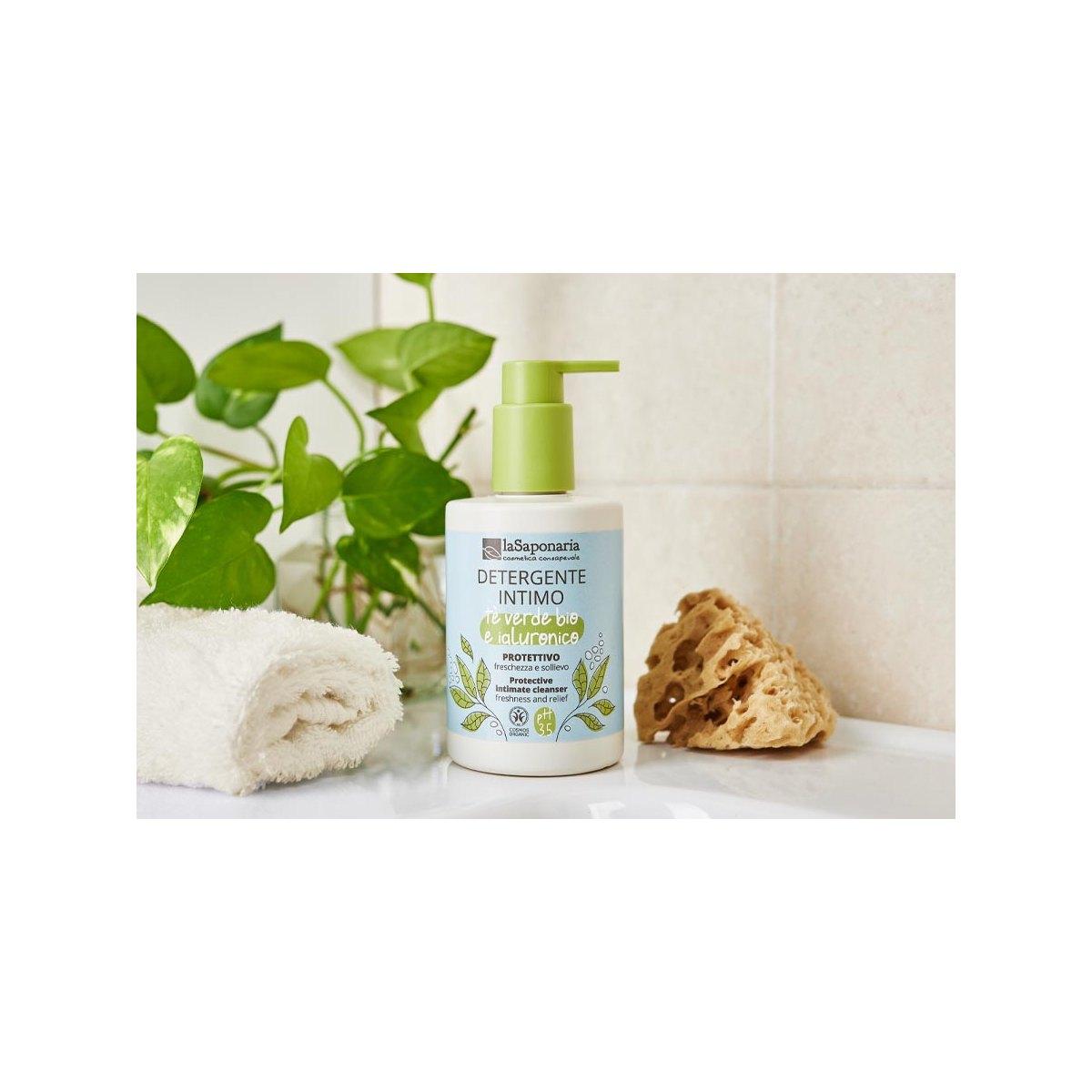 La Saponaria Detergente intimo Protettivo - Tè verde Bio & Ialuronico 250ml